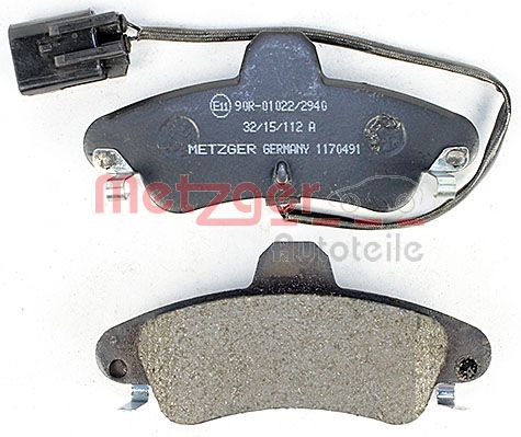METZGER 1170491 Bremsbelagsatz, Scheibenbremse